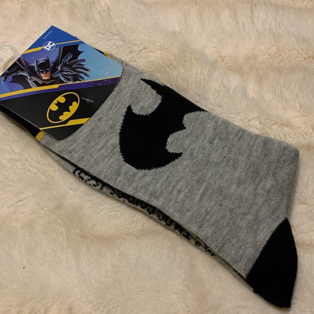 DC Comics Batman Gray and Black Socks